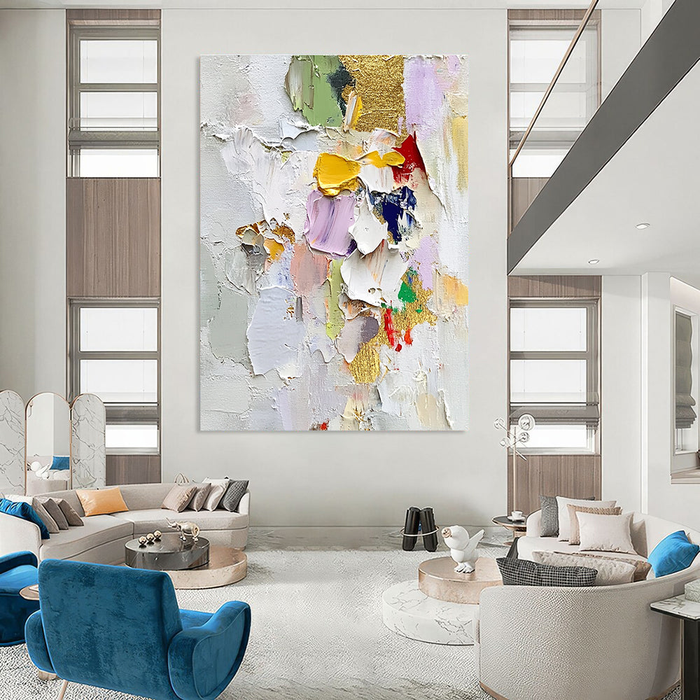Textured Colorful Abstract Painting for Art - Lovers’ Bedrooms GAB0813