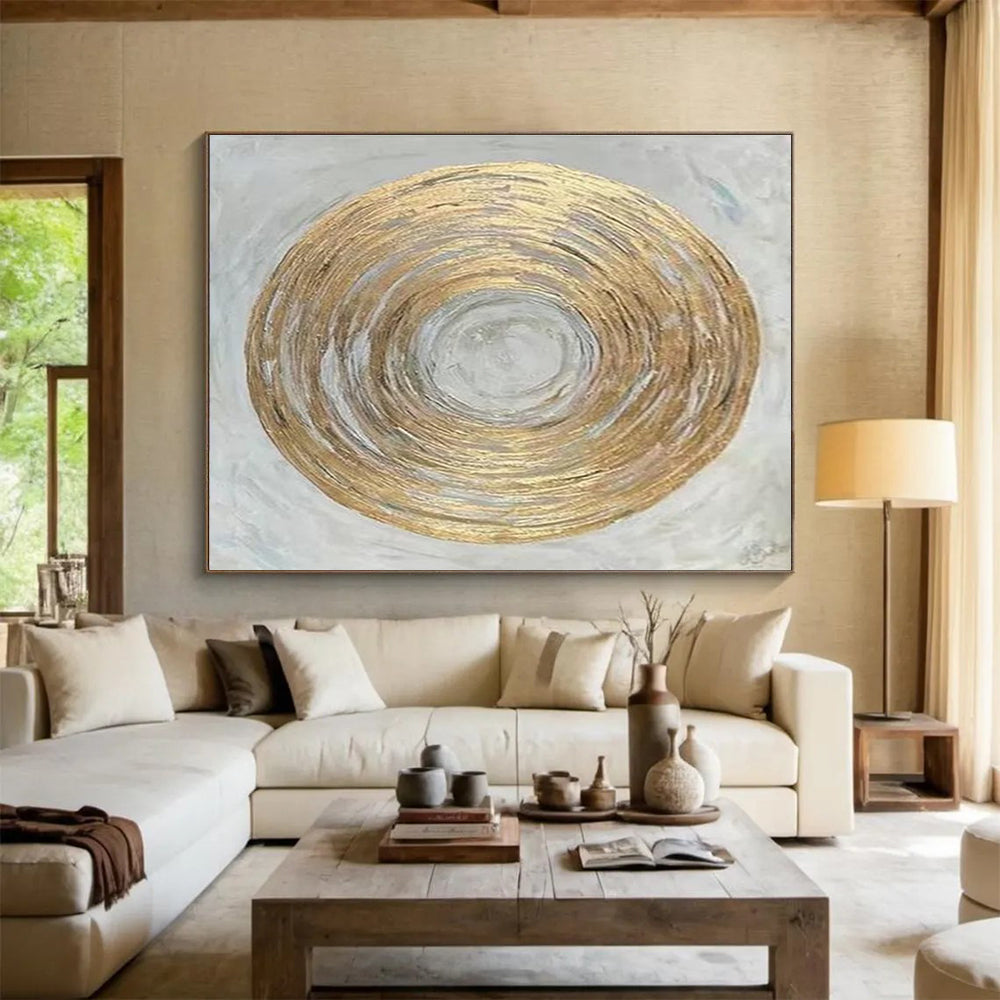 Golden Spiral Abstract Painting for Artistic Focal Points YHT108