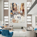 Busy Urban Street Abstract Painting for City - Themed Cafes GAB1075