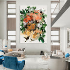 Vibrant Floral Bouquet Abstract Painting for Garden - Themed Restaurants HENG217