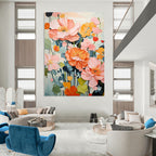 Pastel Floral Abstract Painting for Charming Nurseries HENG425
