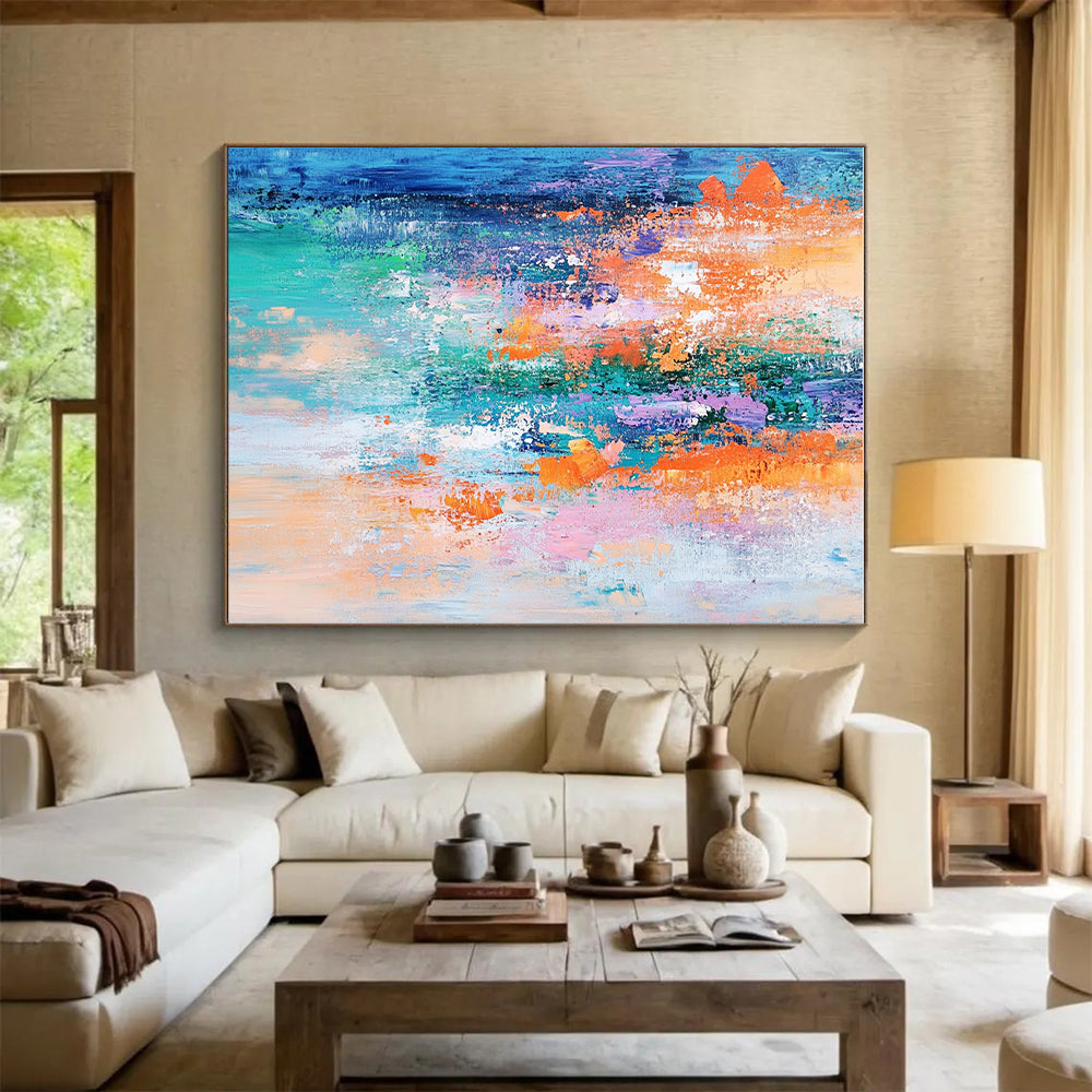Colorful Abstract Fusion Painting with Dynamic Energy WINK522