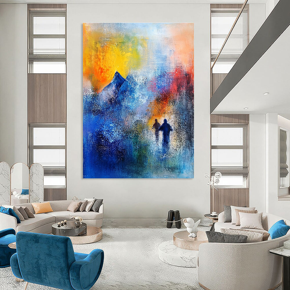 Dreamy Mountain Walk Abstract Painting for Adventure - Inspired Spaces GAB0689