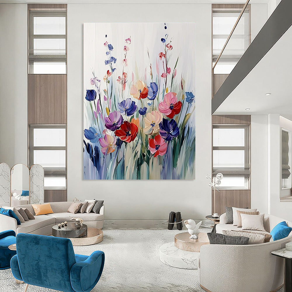 Colorful Flower Bouquet Painting of Vibrant Blooms GAB0127