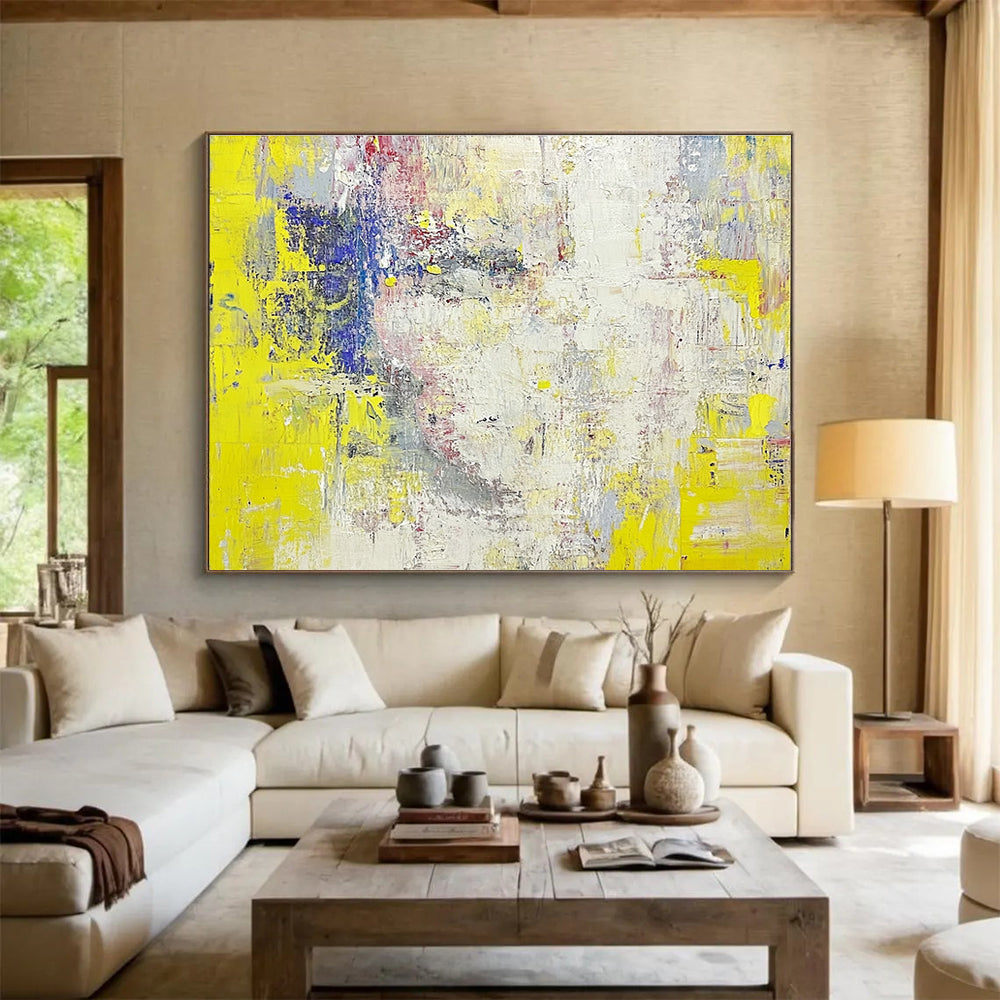 Vibrant Abstract Expression Painting with Bold, Energetic Colors ABS528