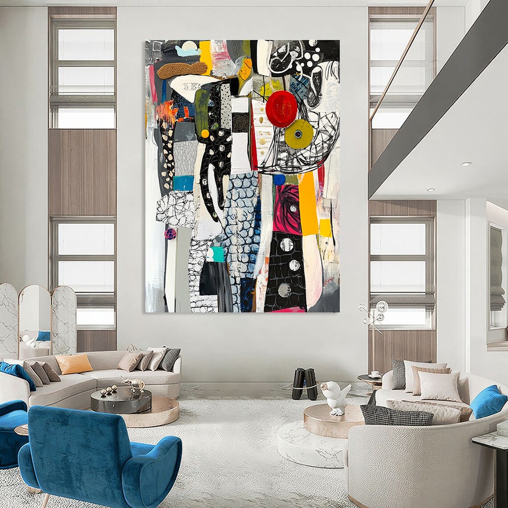 Mixed - Media Abstract Painting for Contemporary Art Galleries GAB1056