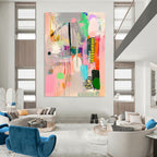 Colorful Abstract Collage Art of Energetic Expression GAB0175