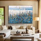 Coastal Meadow Abstract Painting for Beachfront Homes YHT203