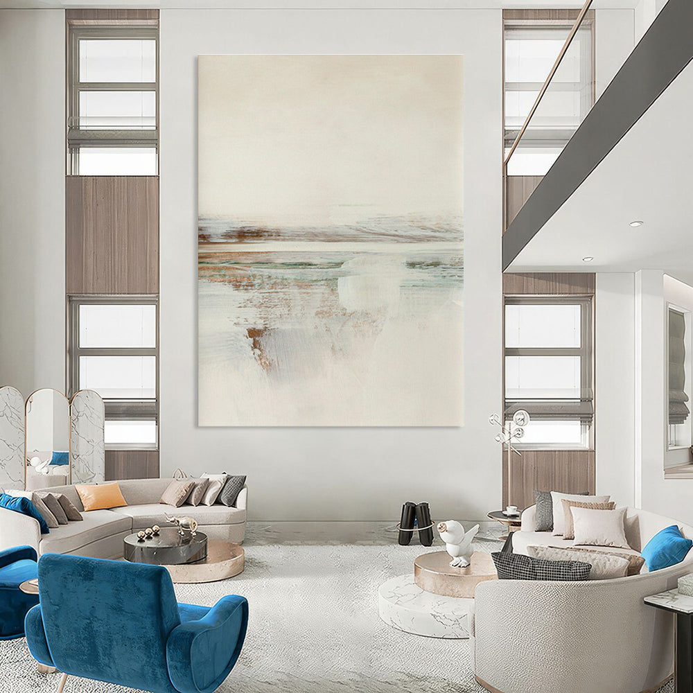 Delicate Soft - Toned Abstract Landscape for Subtle Decor HENG225