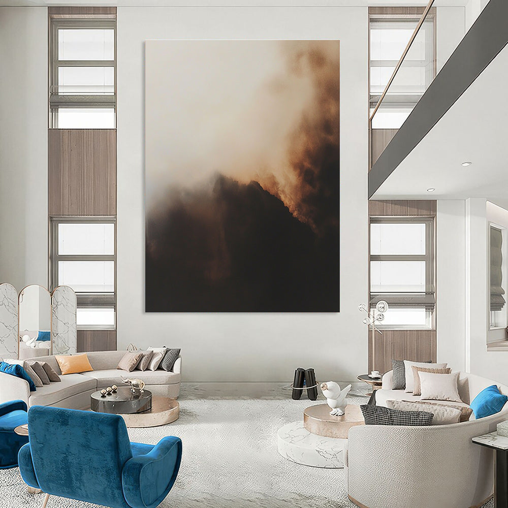 Misty Abstract Landscape Painting for Serene Spa Retreats GAB1161