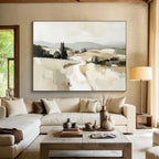 Neutral Landscape Abstract Painting with Subtle Tones ABS286