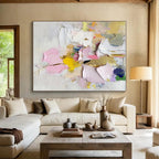 Colorful Collage - style Abstract Painting with Textured Layers WINK620