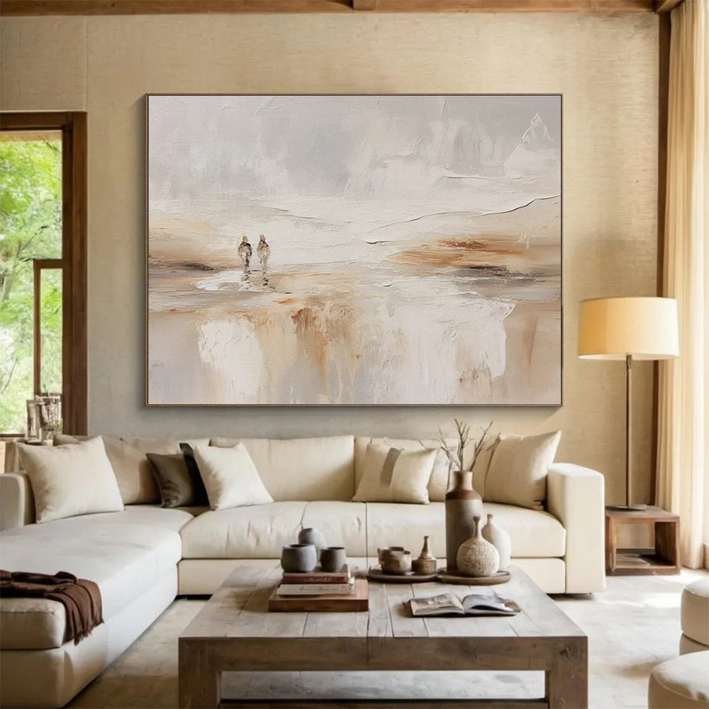Two Figures in Abstract Landscape Painting for Romantic Spaces YHT079