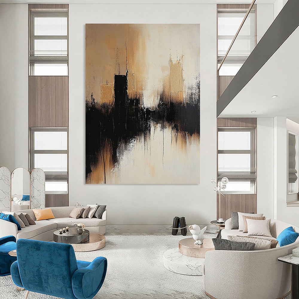 Cityscape Abstract Painting for Urban - Inspired Home Theaters GAB1215