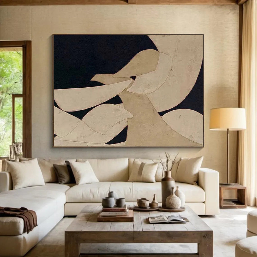 Minimalist Abstract Shapes Painting for Contemporary Office Lobbies YHT249