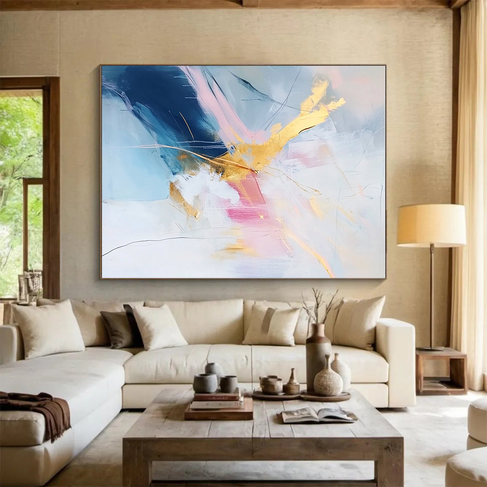 Pastel - Gold Abstract Painting with Delicate Luxury WINK437