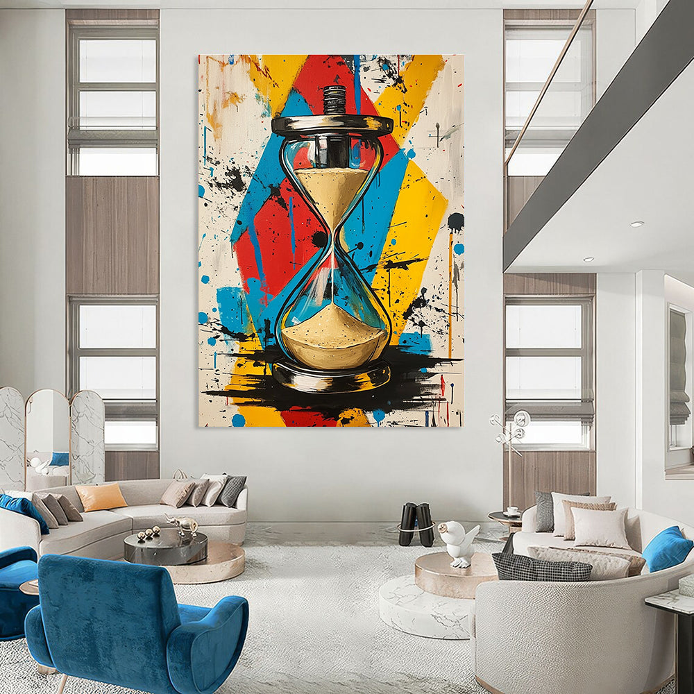 Colorful Hourglass Abstract Painting for Creative Time - Themed Studios GAB1269