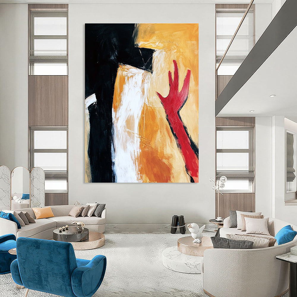 Minimalist Abstract Gesture Painting for Contemporary Studies GAB1113