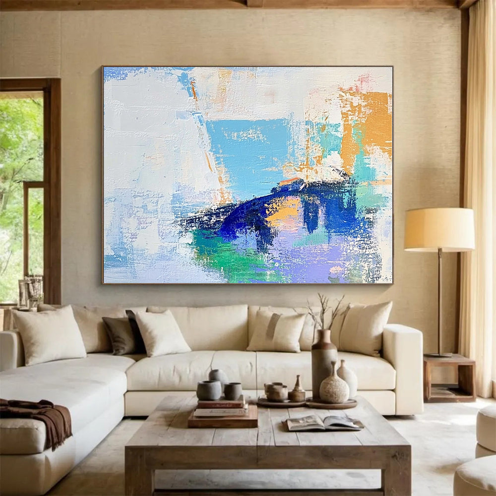Colorful Portrait Abstract Painting with Expressive Hues WINK570