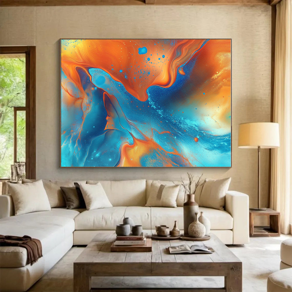 Colorful Abstract Flows Painting with Vivid Movement WINK416