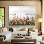 Floral Seaside Abstract Painting for Garden - Themed Cafes YHT189