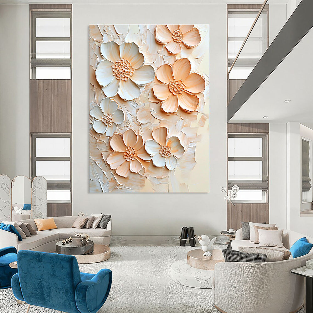 3D Floral Abstract Painting for Nature - Inspired Home Decor Stores GAB0948