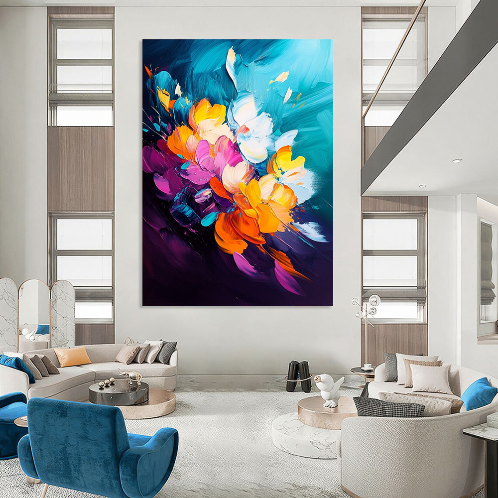 Bold Floral Abstract - Lush Botanical Abstract Art GAB0487