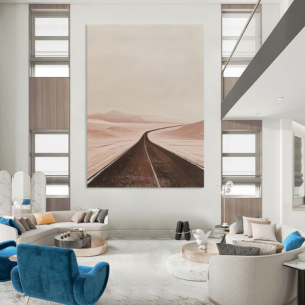 Desert Road Minimalist Landscape Abstract Painting GAB0327