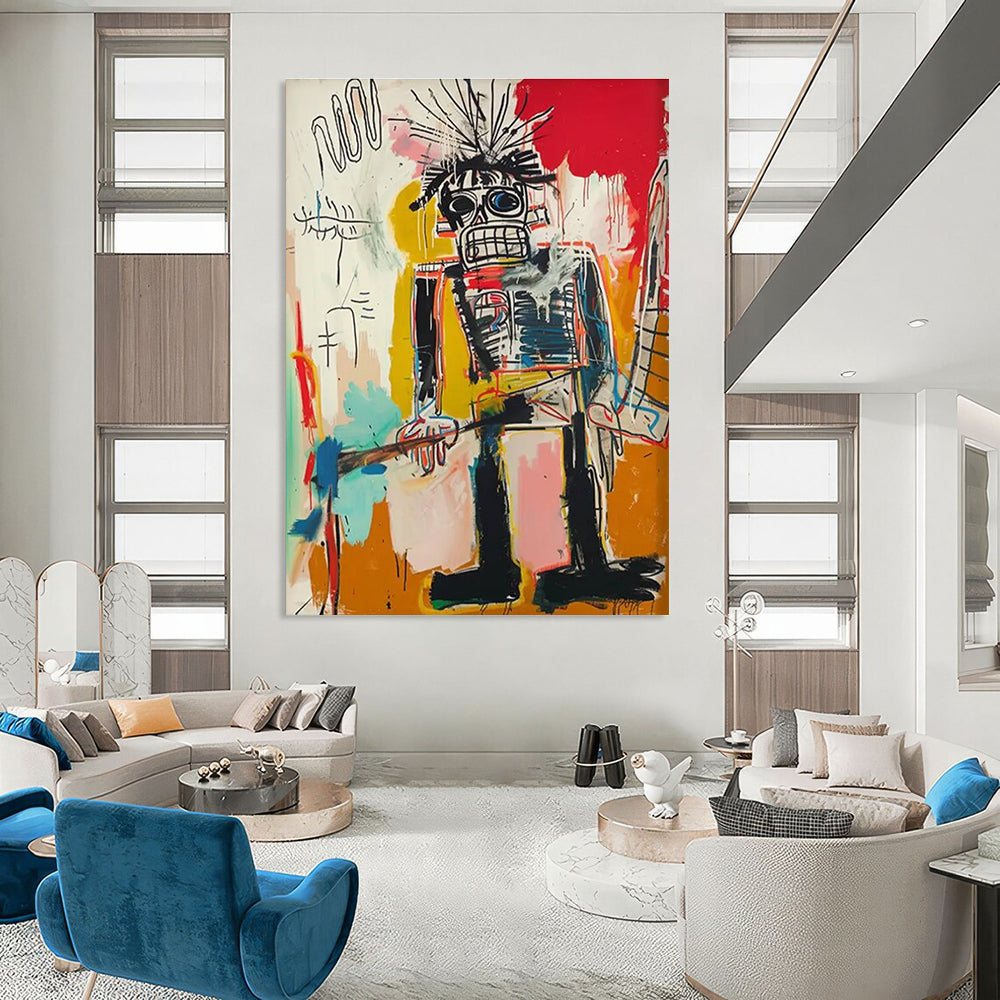 Abstract Punk - Inspired Figure Painting for Alternative Youth Hangouts HENG109