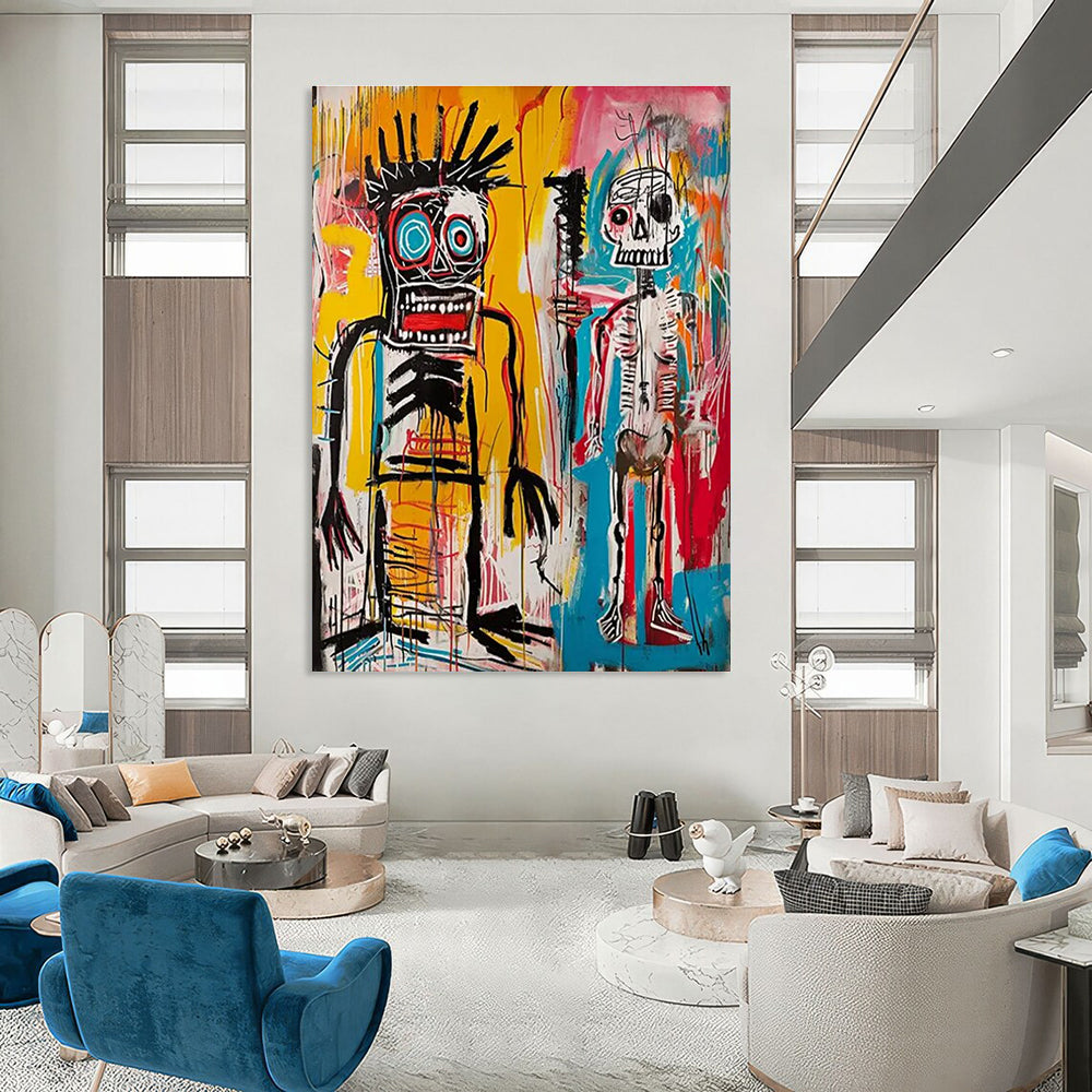 Abstract Figure Duo Painting for Alternative Art Spaces HENG099
