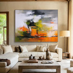 Nature - Inspired Abstract Painting with Vivid Color Palette WINK808