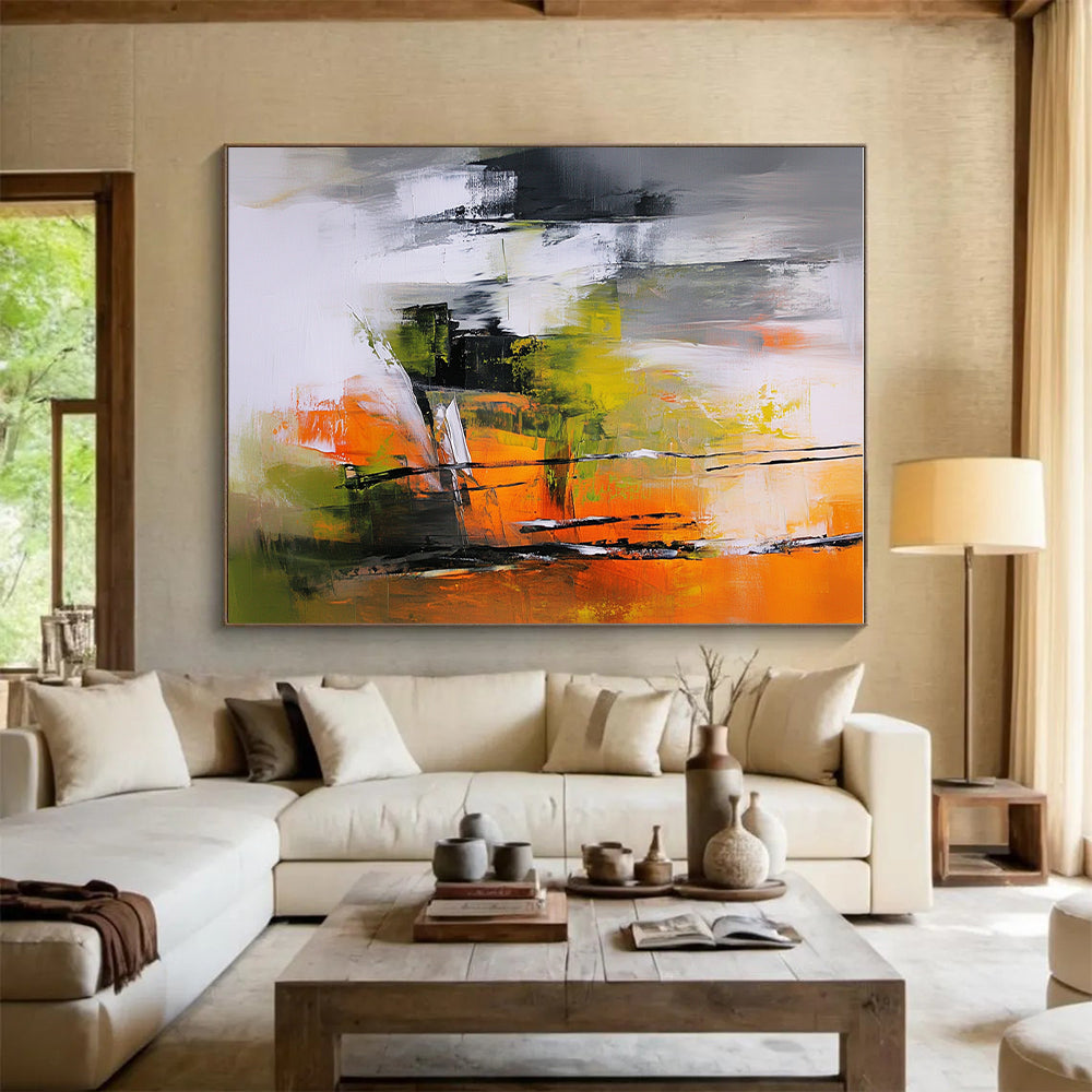 Nature - Inspired Abstract Painting with Vivid Color Palette WINK808