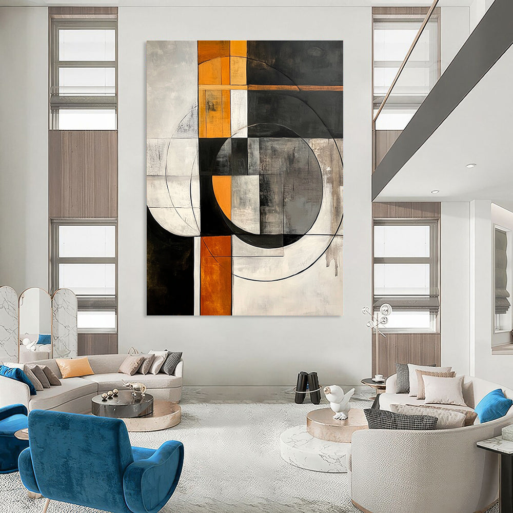 Geometric Circle Abstract - Precision - Based Abstract Painting GAB0658