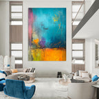 Vibrant Color - Blocked Abstract Painting for Creative Studios GAB0872