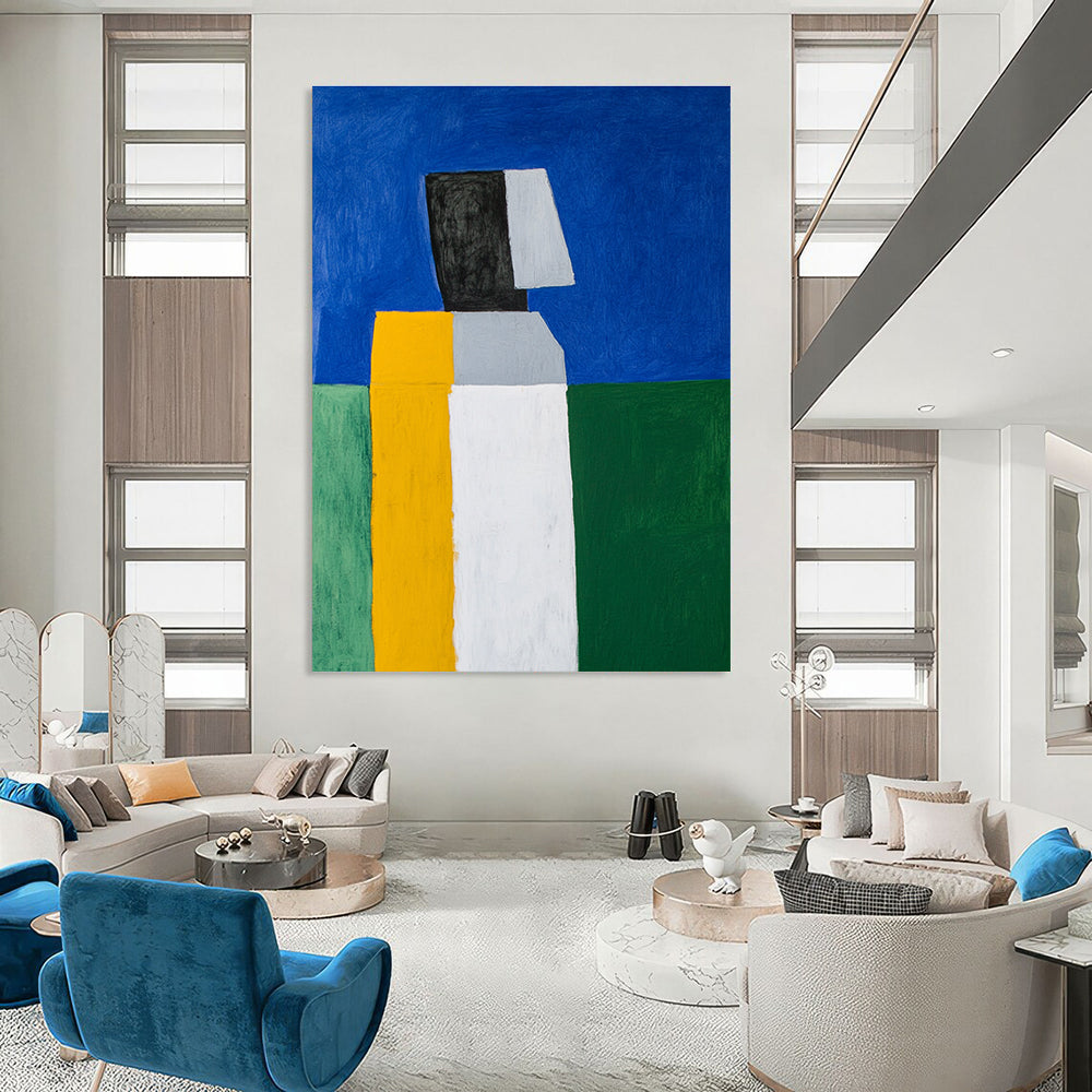 Color Block Figure Geometric Abstract Painting GAB0256