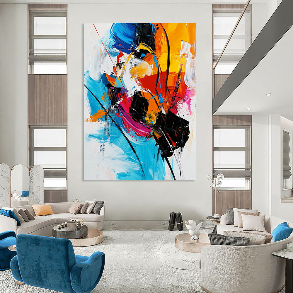 Colorful Abstract Energy Painting for Dynamic Offices GAB0760
