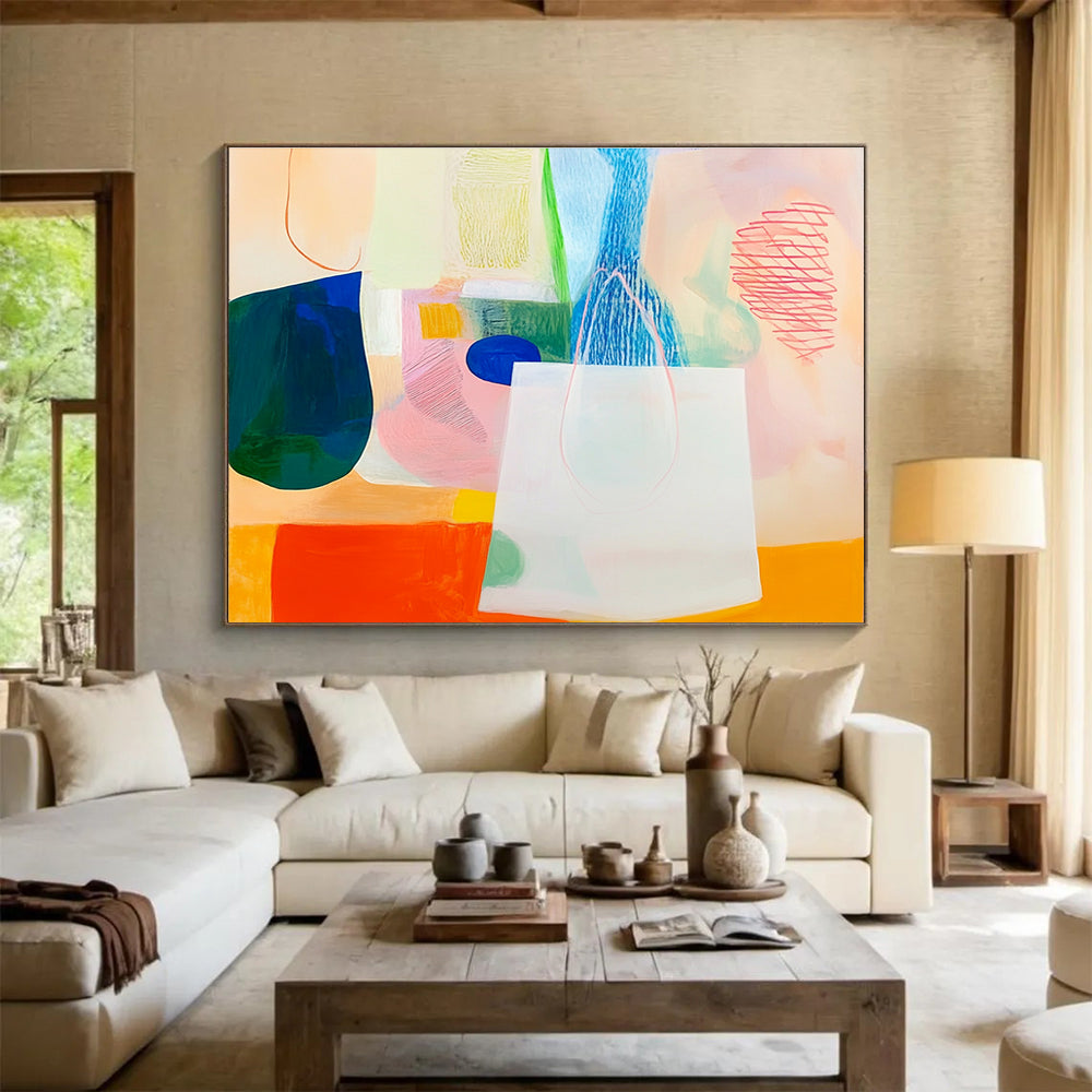 Pastel - Colored Abstract  Soft Whimsy ABS109