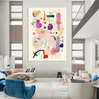 Abstract Shape Collage Art of Whimsical Diversity GAB0187
