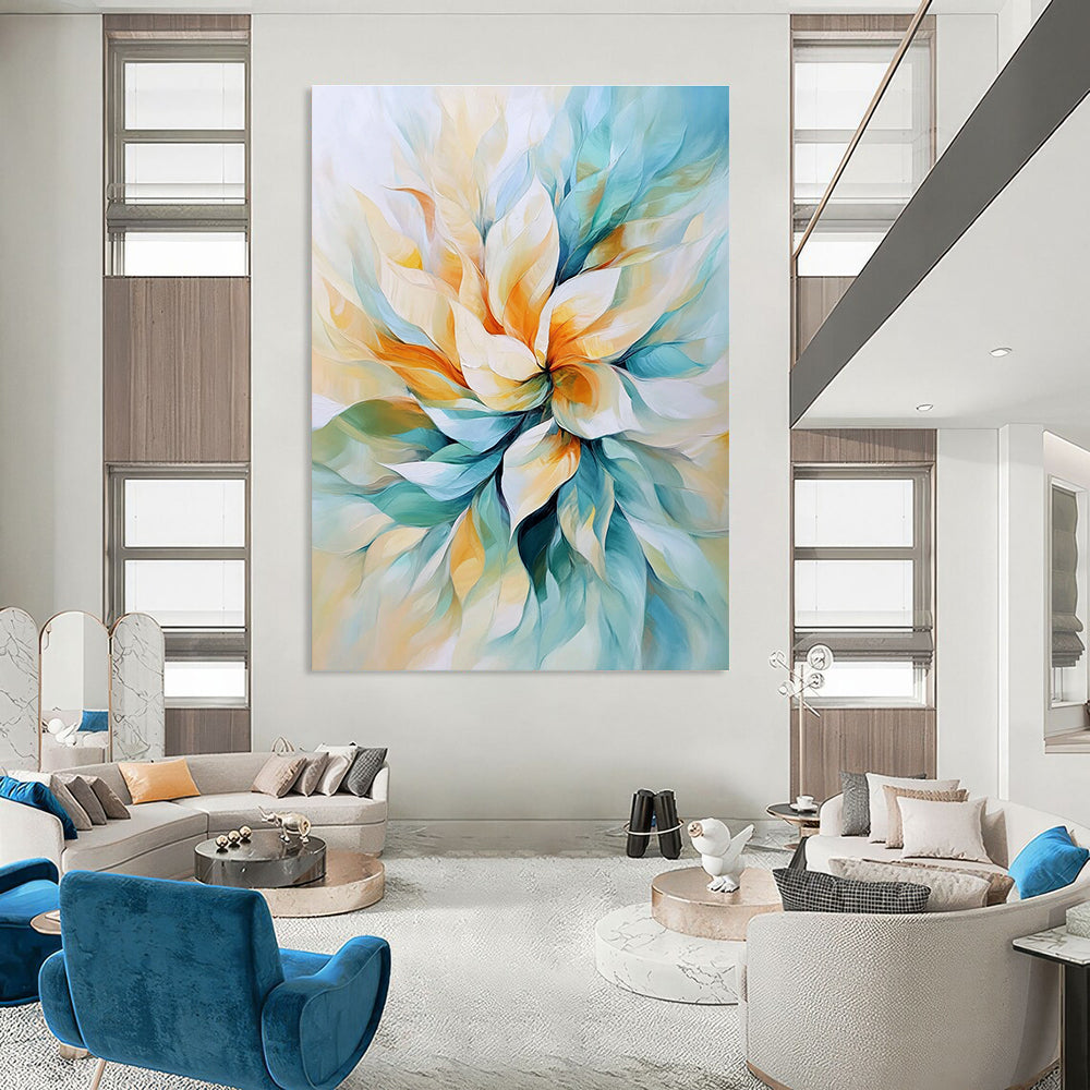 Pastel Flower - Inspired Abstract Painting for Feminine - Themed Bridal Suites GAB0908