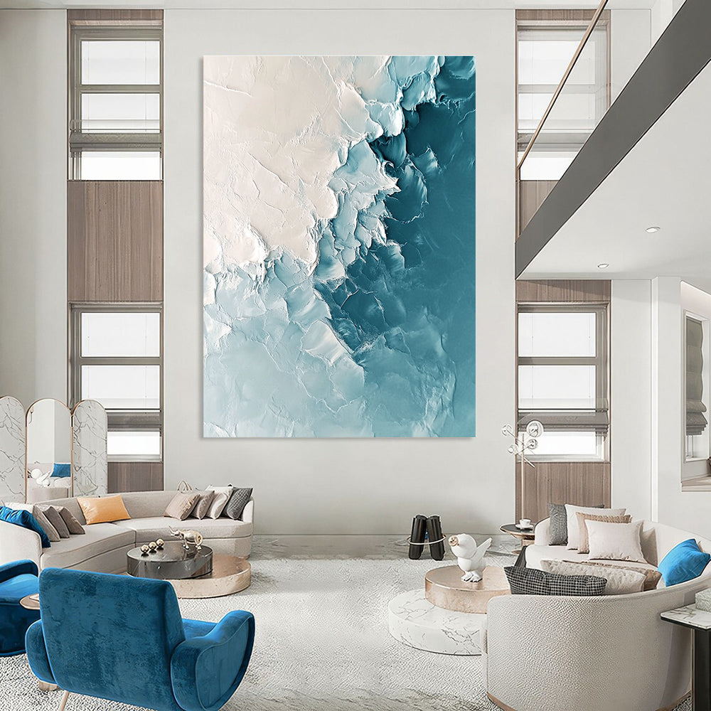 Arctic Ice Abstract Painting for Modern Living Rooms GAB0770