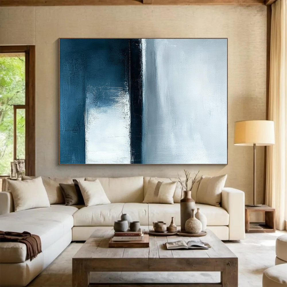 Monochrome Abstract Horizons Painting with Quiet Contemplation WINK385