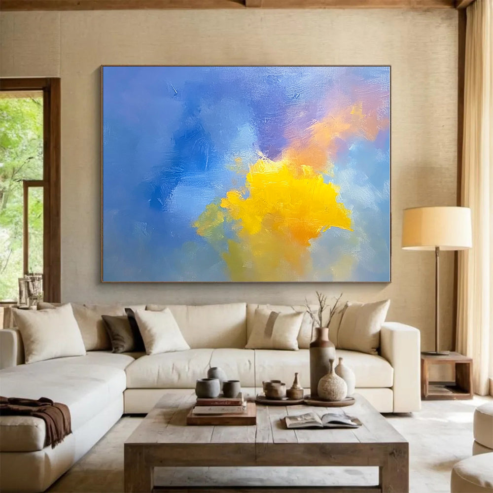 Colorful Abstract Sky Painting with Dreamy Radiance WINK396