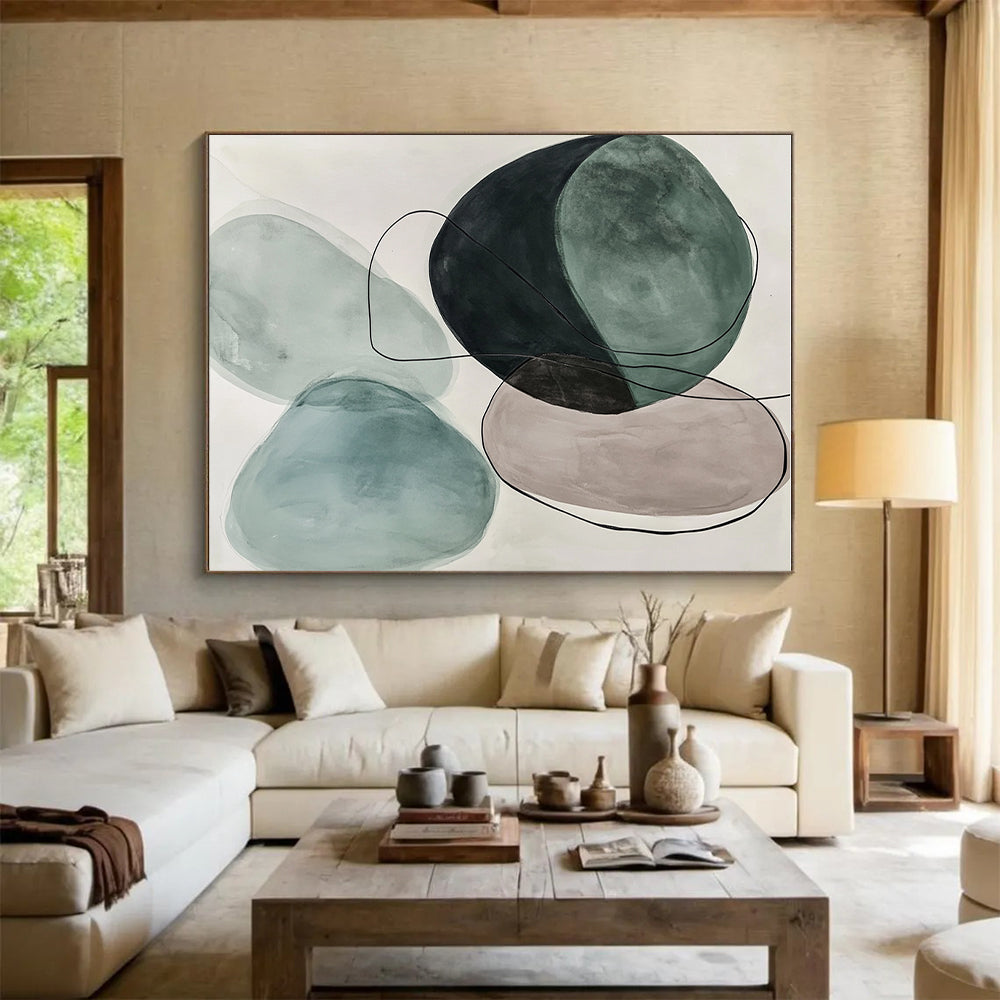 Earth Toned Abstract Shapes 3 Painting with Organic Calm WINK734