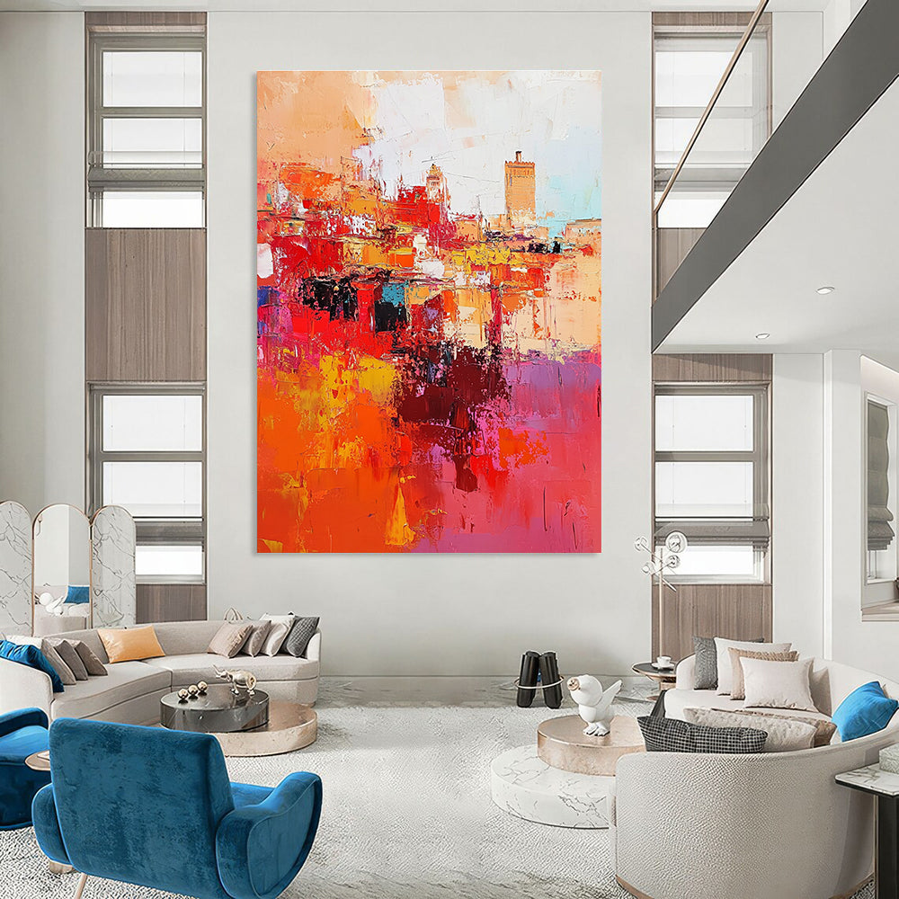 Cityscape Abstract Painting for Modern - Styled Living Rooms GAB1038