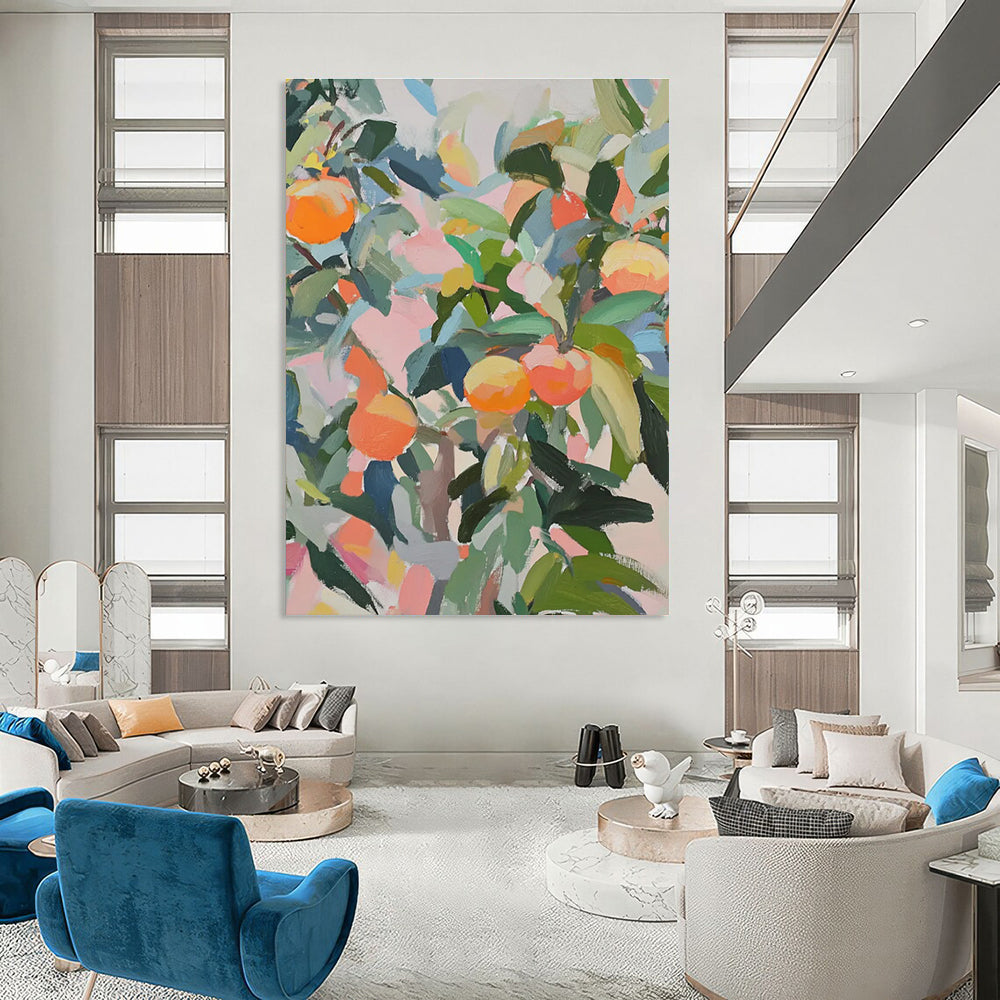 Citrus Tree Abstract Painting for Bright Breakfast Nooks HENG438