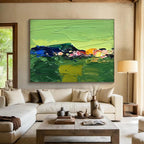 Green Abstract Painting for Modern Art Galleries YHT436