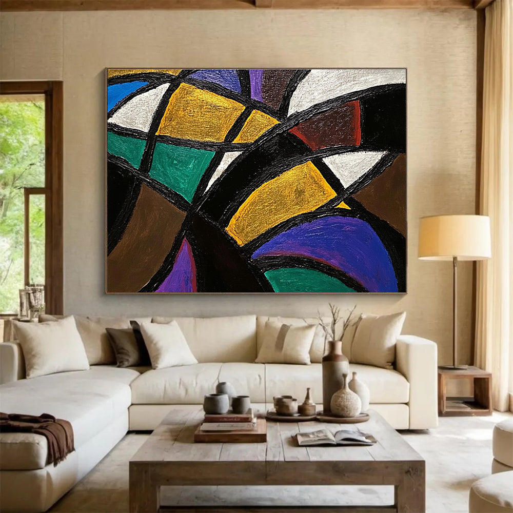 Colorful Geometric Intersections  A Play of Shapes ABS032