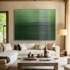 Green - Striped Abstract Painting with Vertical Motion WINK870