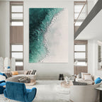 Turquoise Beach Abstract Painting for Tropical - Themed Resorts GAB1019