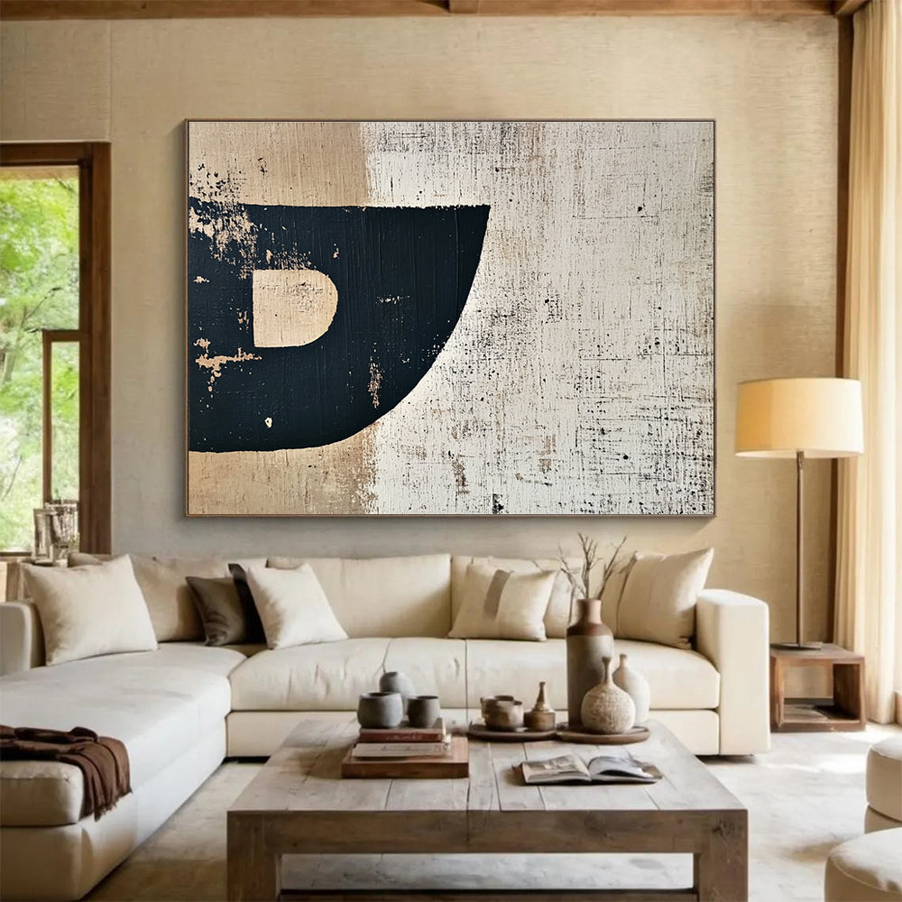 Distressed Black and Beige - Rustic Modernity ABS030